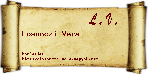 Losonczi Vera névjegykártya
